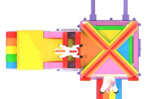 Combo gonflable licorne