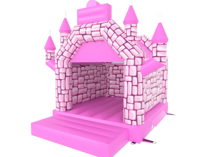 A vendre: Château gonflable chevalier rose