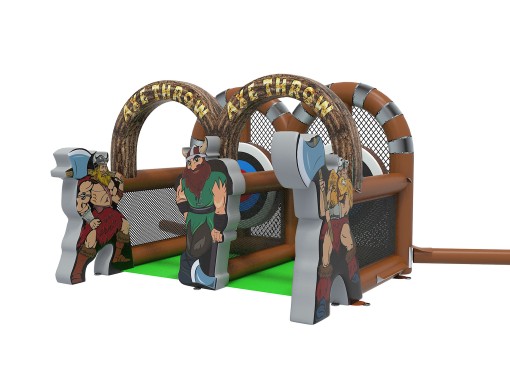 Jeu gonflable lancer de la hache double