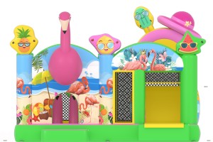 A vendre: château gonflable flamand rose