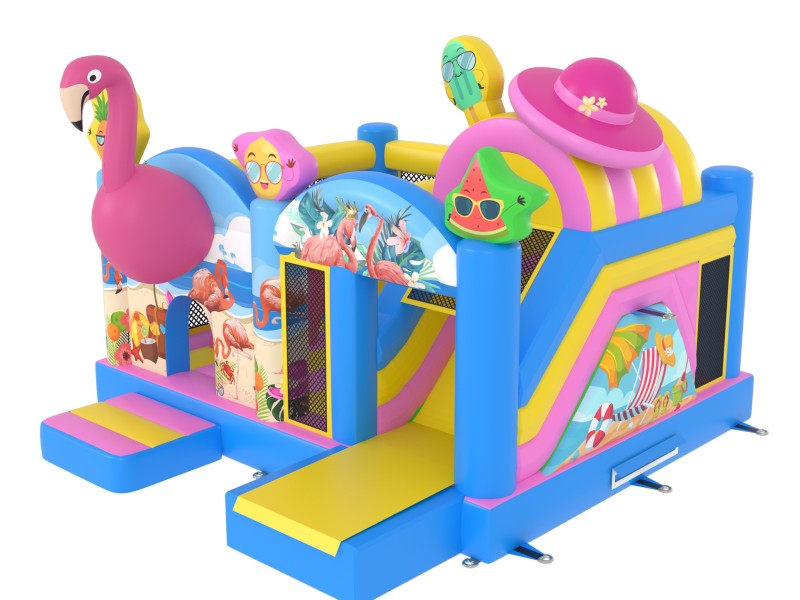 A vendre: château gonflable flamand rose