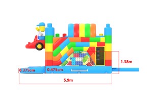 Château gonflable blocs de construction 
