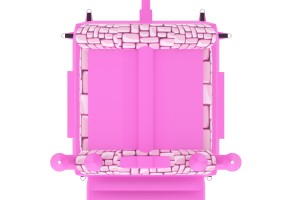 A vendre: Château gonflable chevalier rose