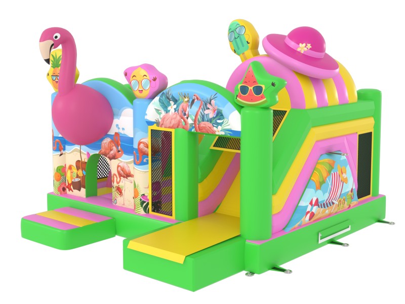 A vendre: château gonflable flamand rose