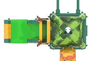 Combo gonflable dôme lion